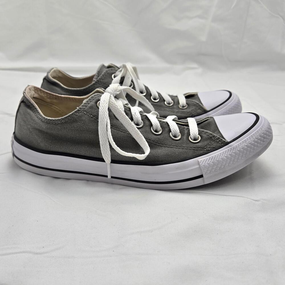 Converse Chuck Taylor All Star Gray Classic Canvas Sneaker Double Tongue W-8 M-6